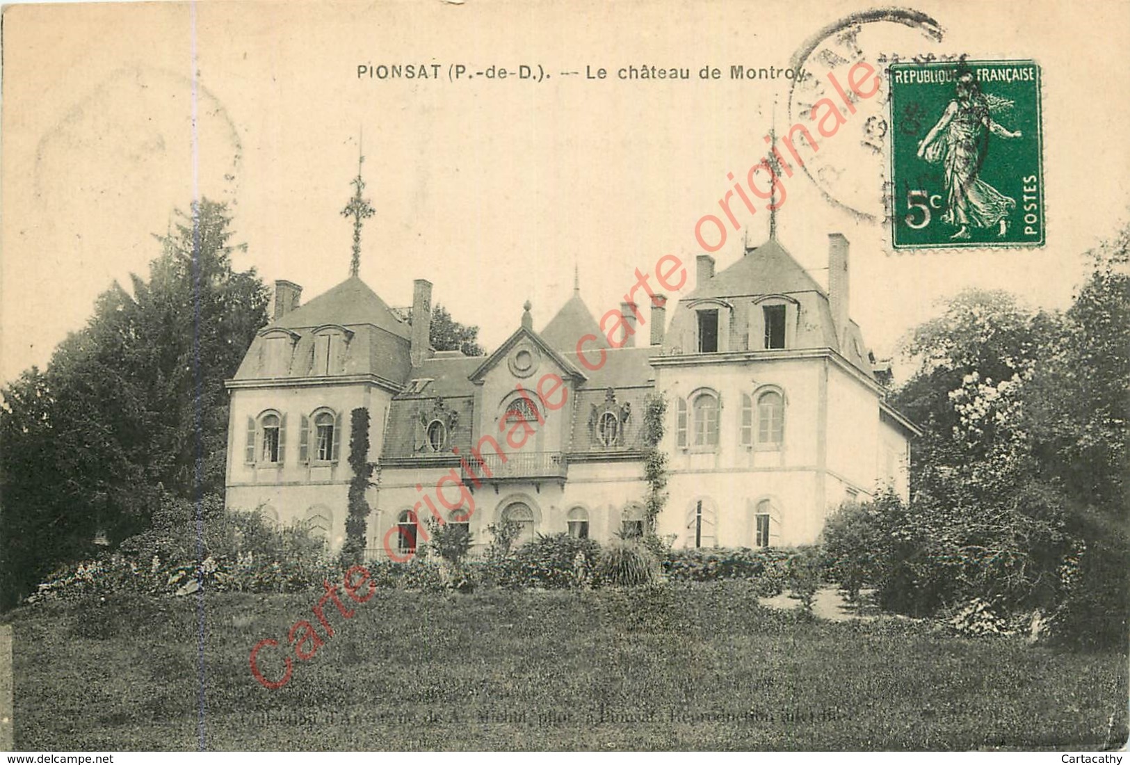 63.  PIONSAT . Le Château De Montroy . - Altri & Non Classificati