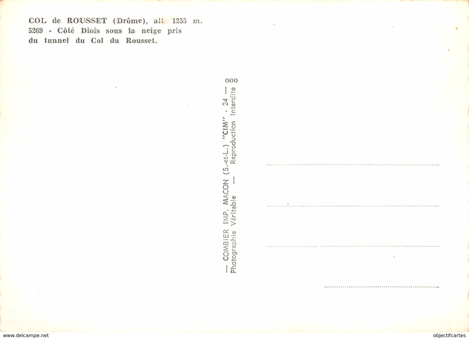 COL DE ROUSSET   40  (scan Recto Verso)MG2864UND - Other & Unclassified