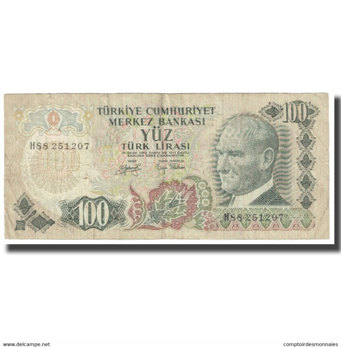 Billet, Turquie, 100 Lira, 1970, 1970-10-14, KM:189a, TB - Turkije