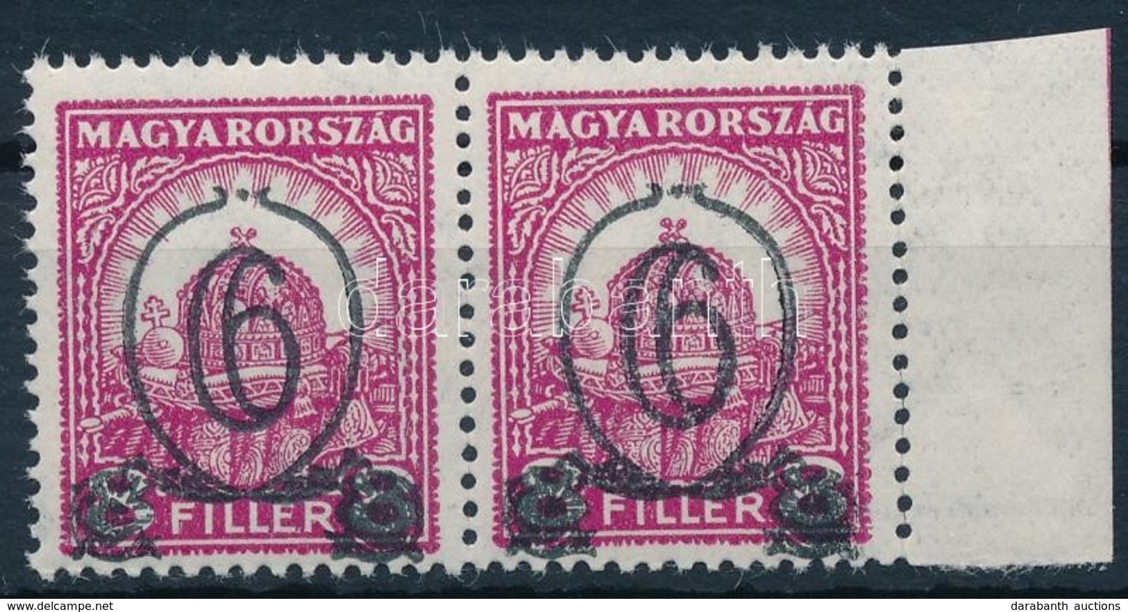 ** 1931 Kisegítő 6f/8f 506B ívszéli Pár (30.000) - Sonstige & Ohne Zuordnung