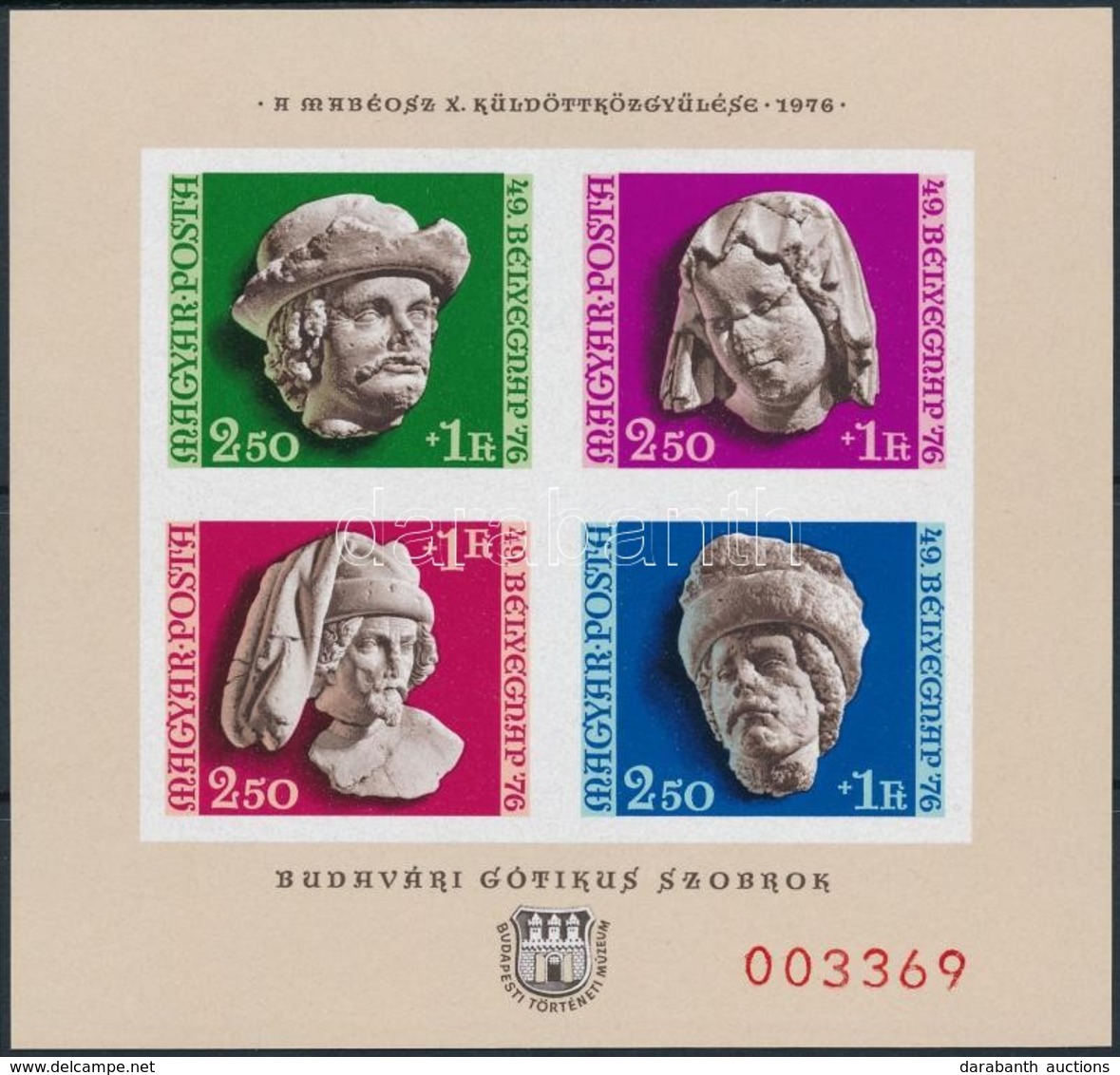 ** 1976 Bélyegnap (49.) - A MABÉOSZ X. Küldöttgyűlése Vágott Blokk  - A Magyar Posta Ajándéka (17.000) - Sonstige & Ohne Zuordnung