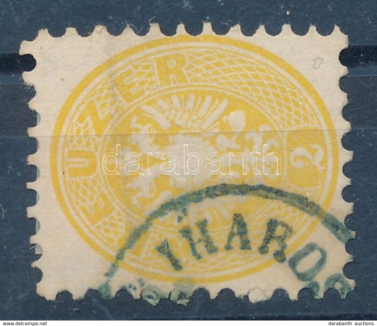 O 1864 2kr Kék 'IHAROS(-BERÉNY)' (Gudlin 400 Pont) (hajott / Folded) - Sonstige & Ohne Zuordnung
