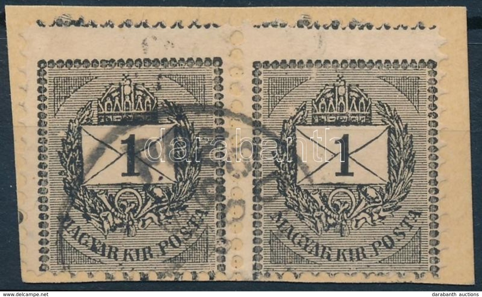 1888 Képbe Fogazott Sztereo 1kr Pár Kivágáson 'POZSONY' - Other & Unclassified