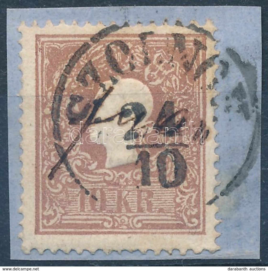 1858 10kr II. 'SZOLNOK' + Kézírásos 'franco' - Other & Unclassified