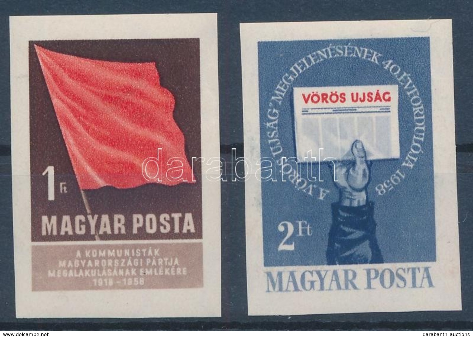 ** 1958 Kommunisták Magyarországi Pártja (I.) Vágott Sor (4.000) - Other & Unclassified