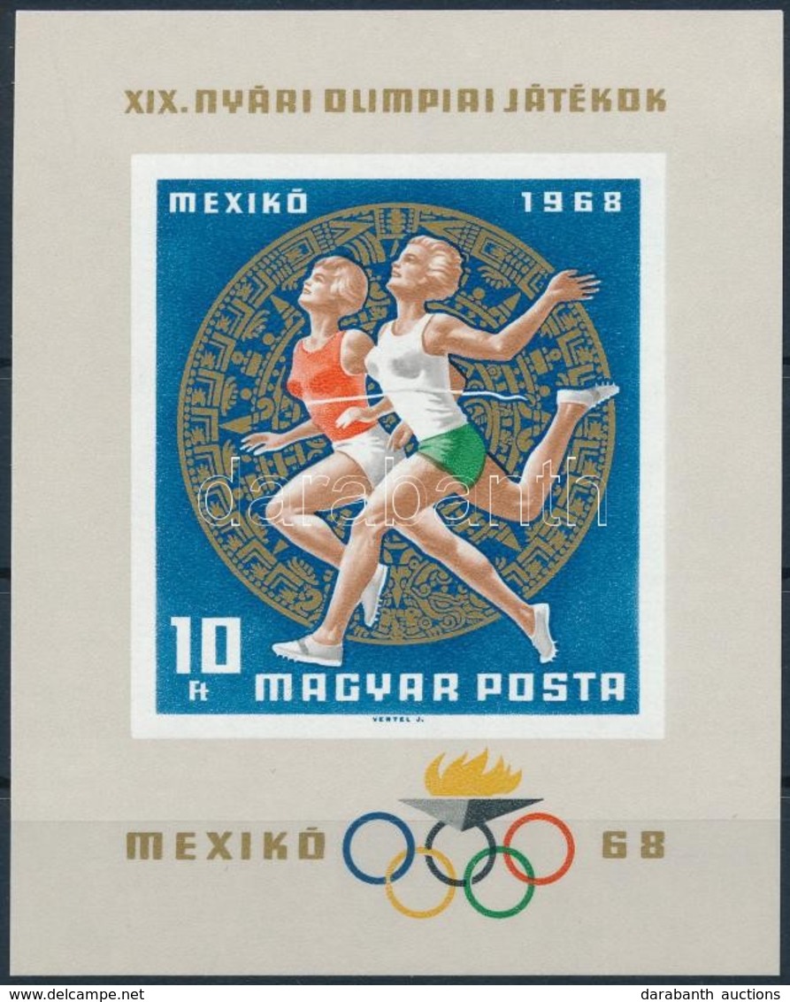 ** 1968 Olimpia (III.) - Mexikó Vágott Blokk (4.500) - Sonstige & Ohne Zuordnung