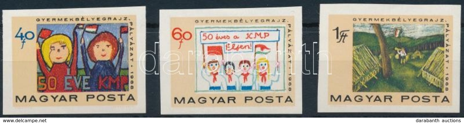 * 1968 Gyermekbélyegrajz-pályázat Vágott Sor (3.000) - Other & Unclassified