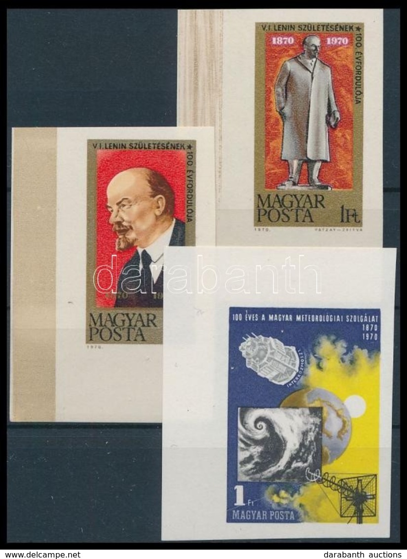 ** 1970 Lenin ívsarki Vágott Sor + Meteorológiai Szolgálat (I.) ívsarki Vágott Bélyeg - Other & Unclassified