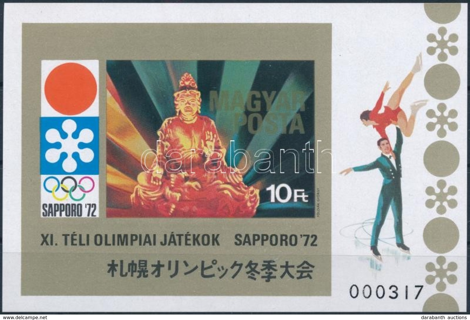 ** 1971 Téli Olimpia (IV.) - Sapporo Vágott Blokk (3.500) - Other & Unclassified