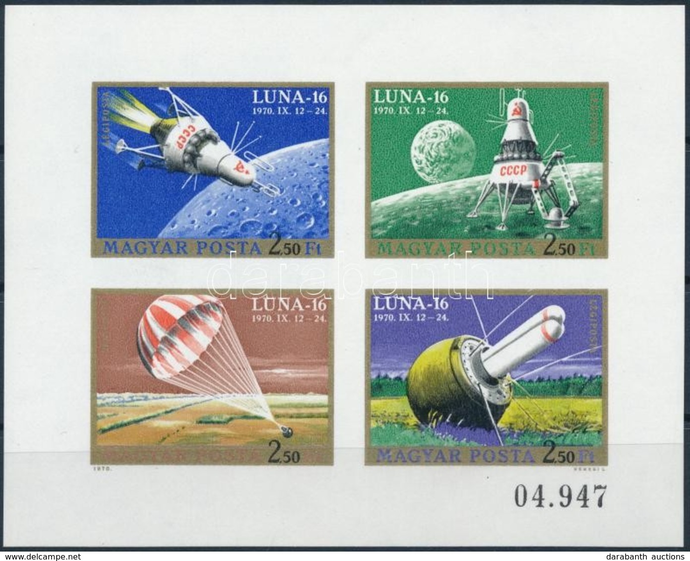 ** 1971 Luna-16 Vágott Blokk (3.000) - Other & Unclassified