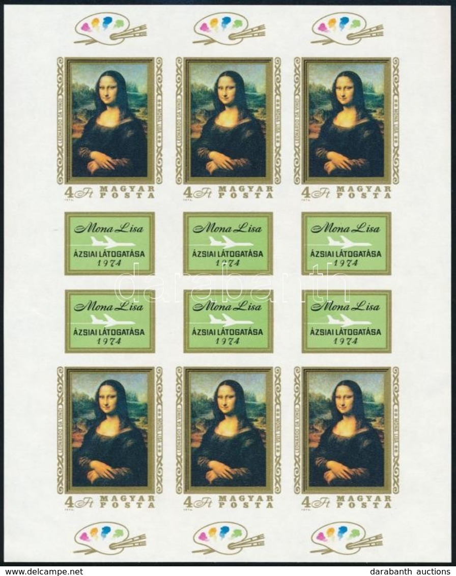 ** 1974 Mona Lisa Vágott Kisív (30.000) - Other & Unclassified