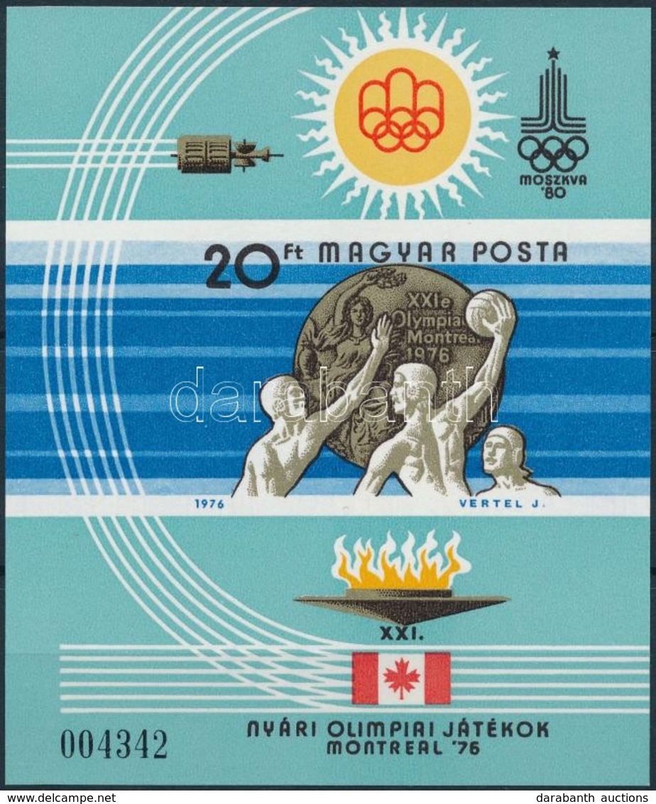 ** 1976 Olimpiai érmesek (III.) - Montreal Vágott Blokk (3.500) - Other & Unclassified