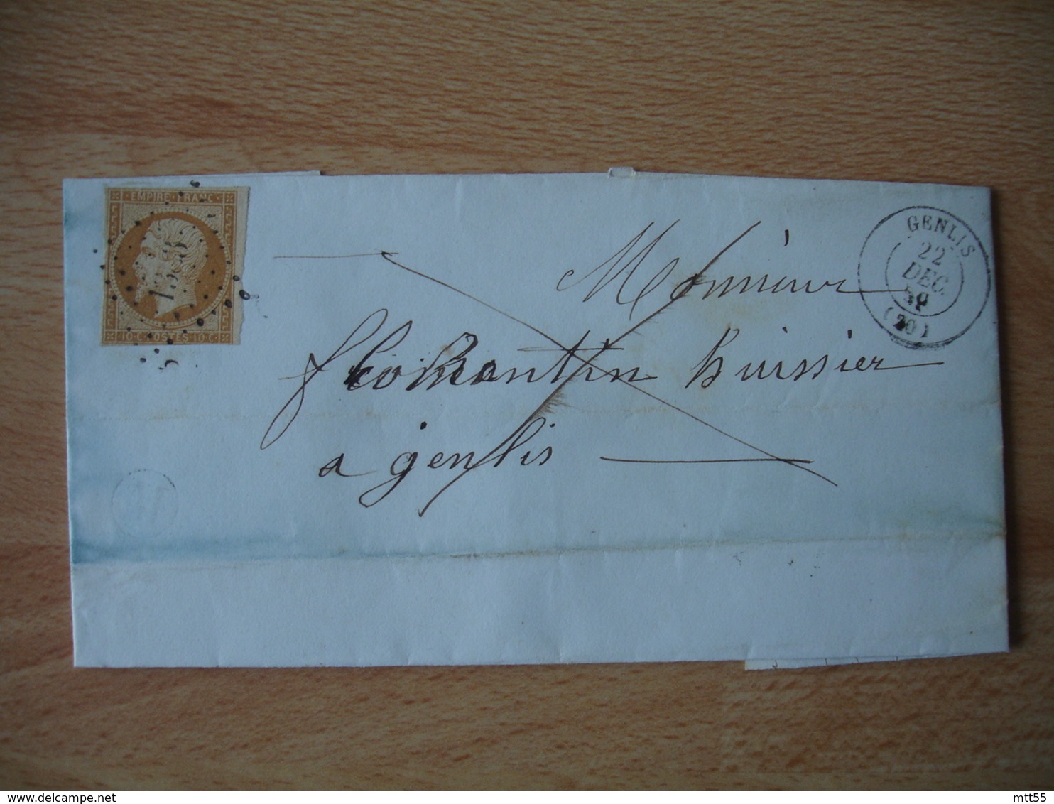 Genlis Cote D Or Lot 4 Lettre Petit Chiffre 1383 Et Cachet Type 15 Et 16 - 1849-1876: Periodo Classico