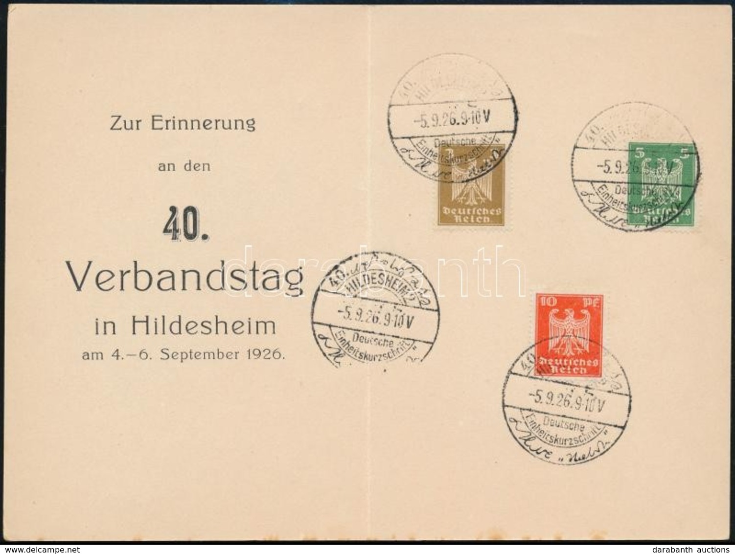 Deutsches Reich 1926 - Other & Unclassified