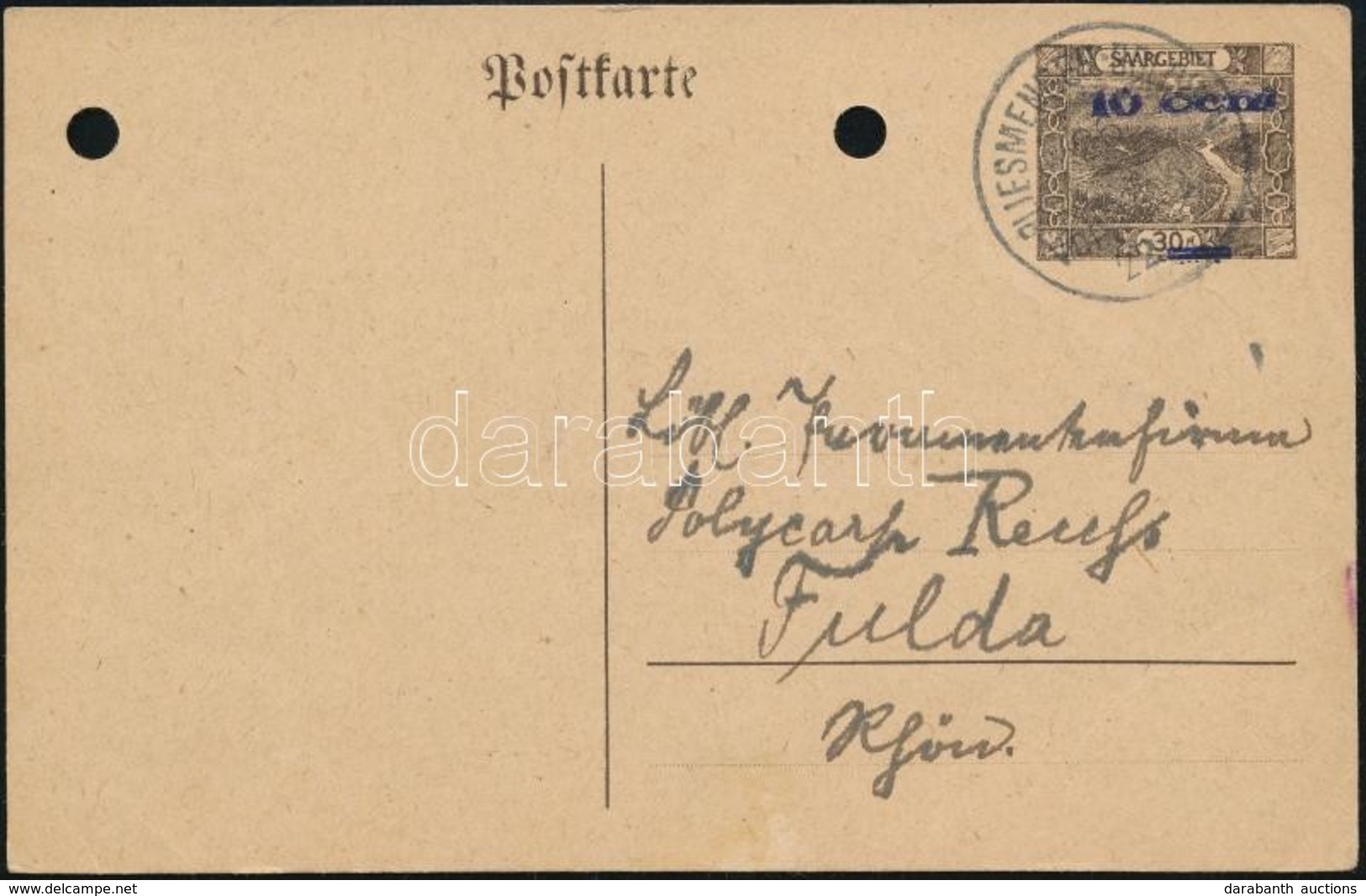 Németország -Saar 1922 - Other & Unclassified