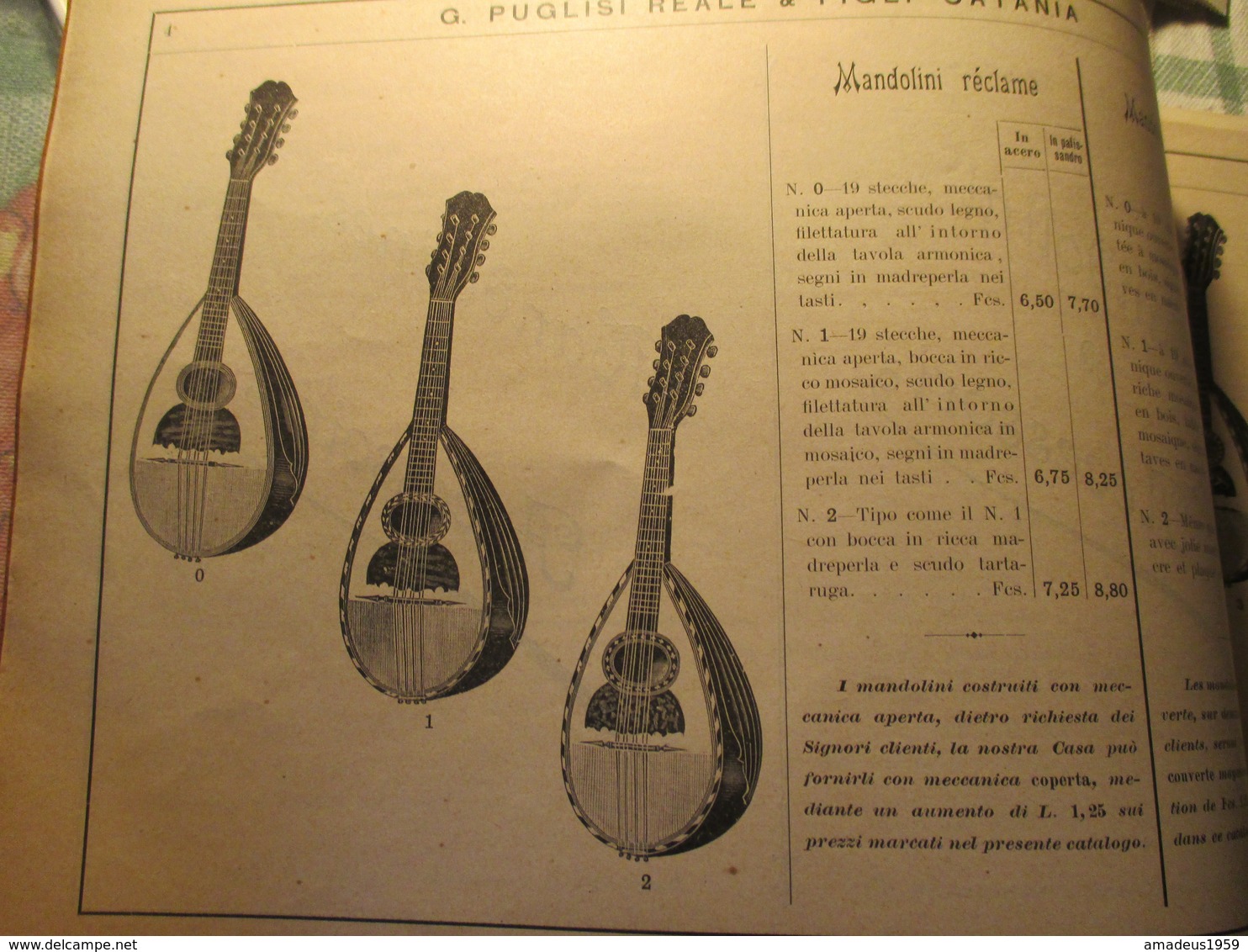 Catalogo Mandolini / Puglisi / Catania 1904 - Andere Producten