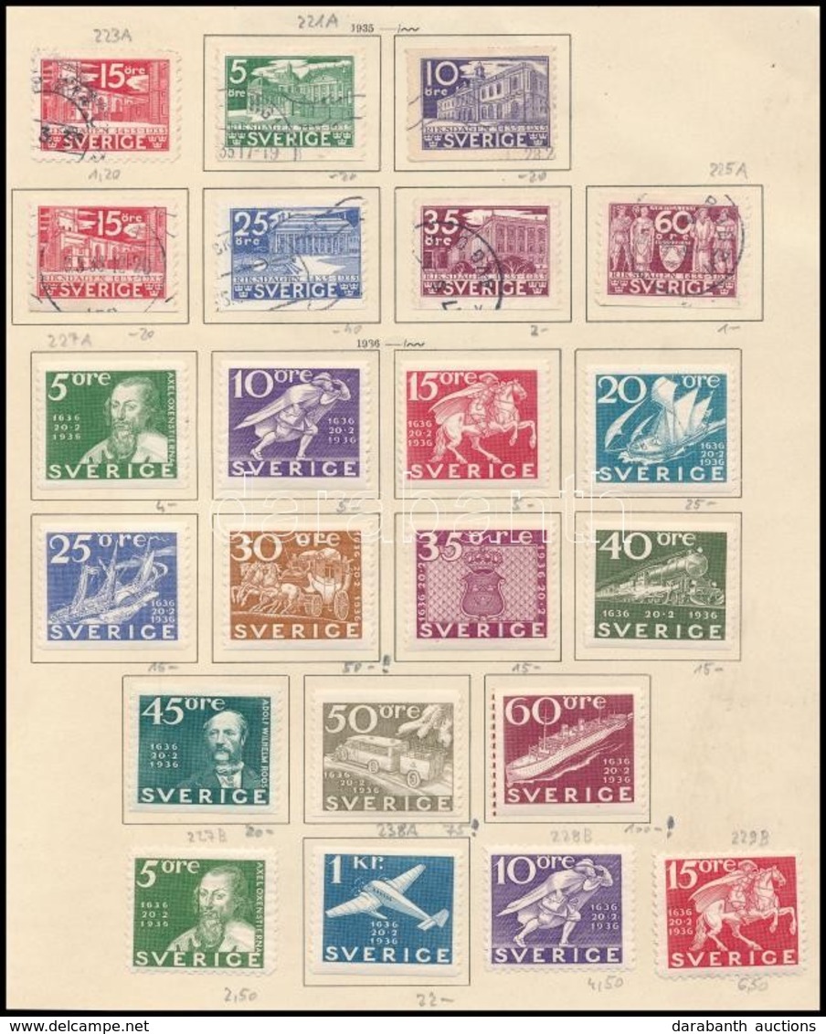 O 1935-1936 Svédország 2 Klf Sor (Mi EUR 370,-) - Other & Unclassified