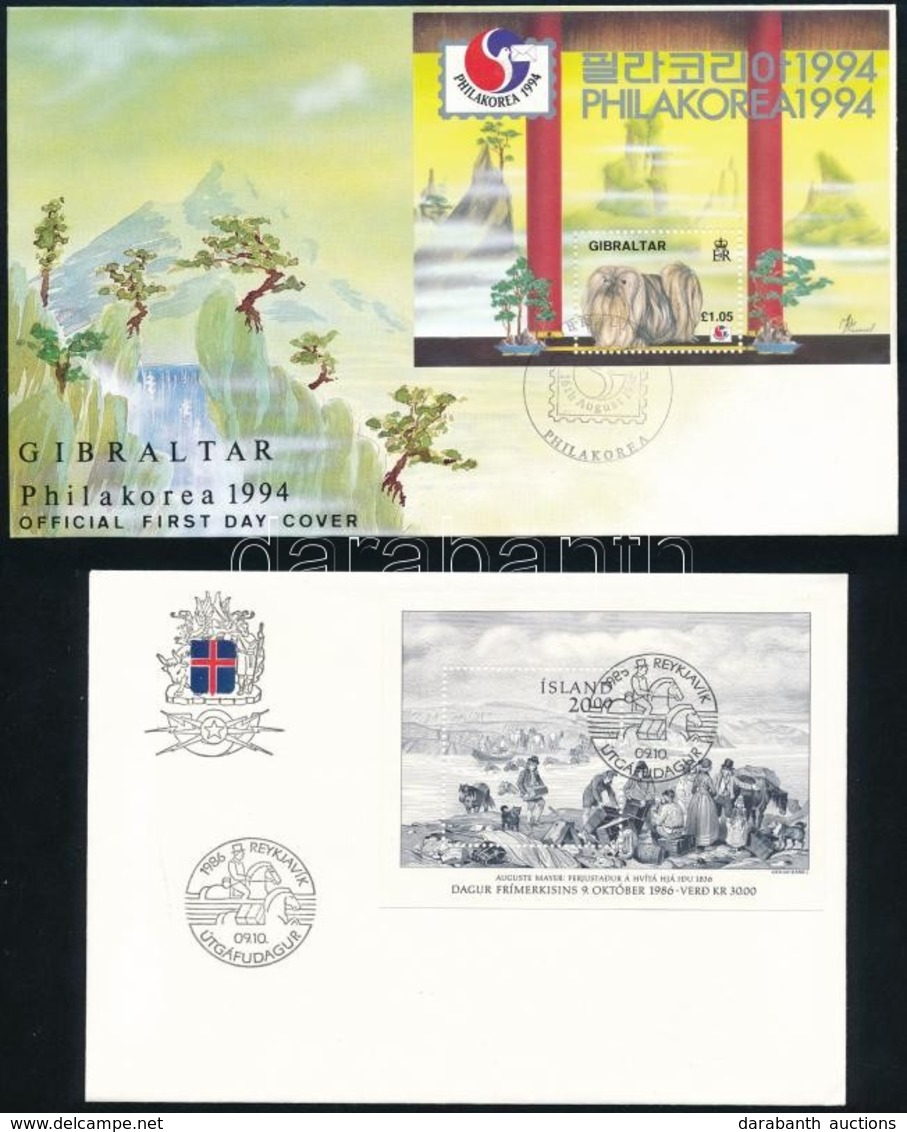 12 Klf FDC Európai Országokból, Csak Blokkokkal - Other & Unclassified