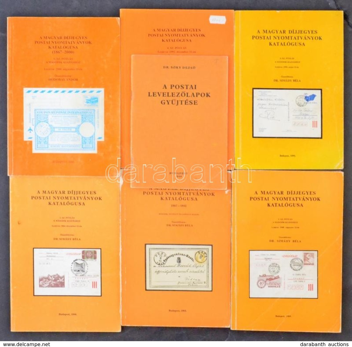 Postai Díjjegyes Levelezőlapok Gyűjtése Simádi és Hodobay Katalógusok, összesen 7 Db - Sonstige & Ohne Zuordnung