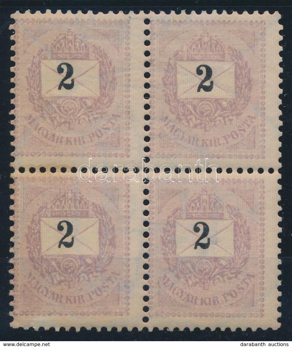 ** 1898 2kr Négyestömb / Block Of 4 (rozsda / Stain) - Sonstige & Ohne Zuordnung