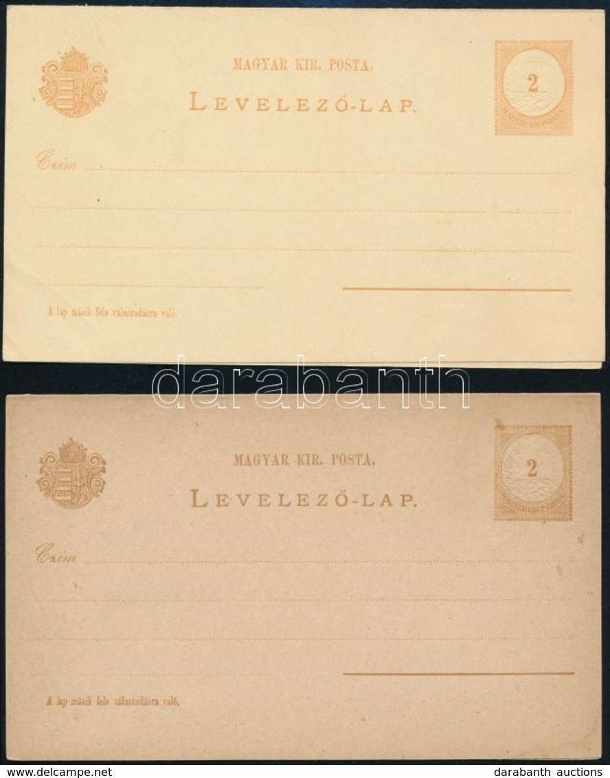 1880/1882 Válaszos Levelezőlapok 1880 2+2kr IV. Vízjellel,1882 Vízjel Nélkül (4.000) - Other & Unclassified