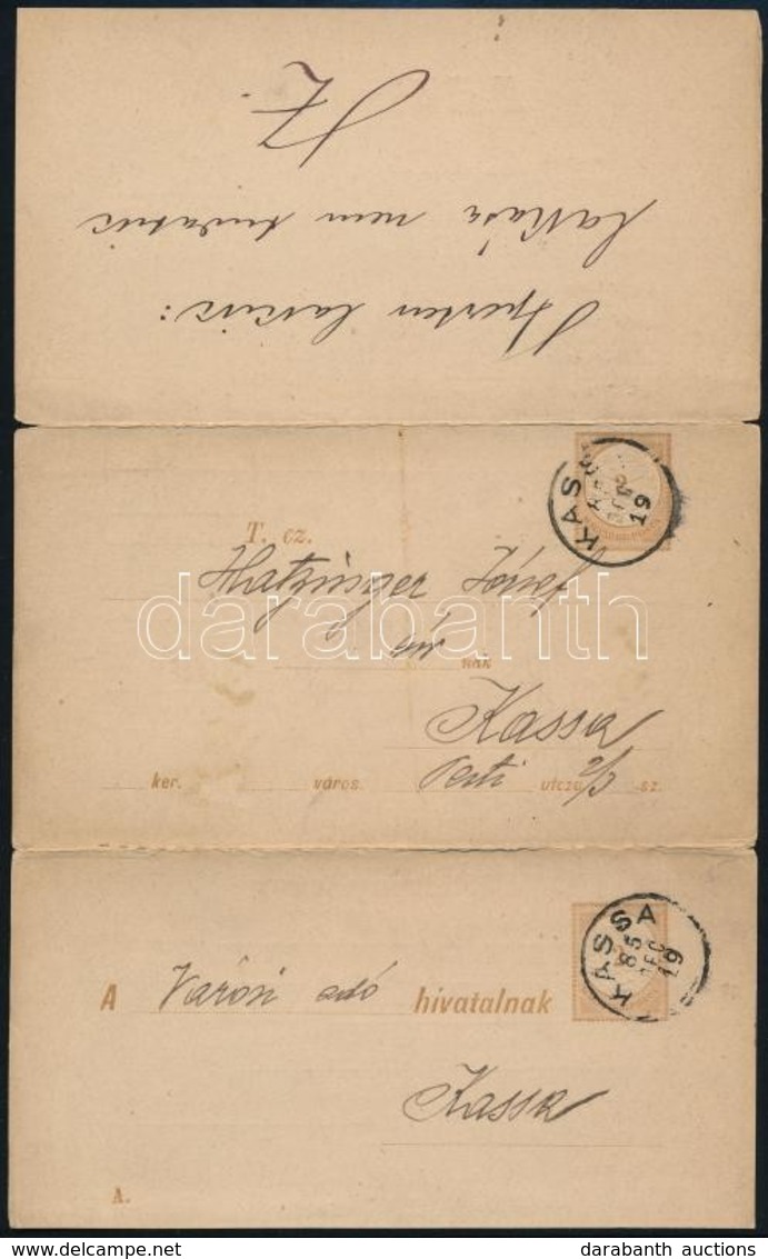 1884 Adóintés 'A' Minta Teljes Nyomtatvány (4.500) - Other & Unclassified