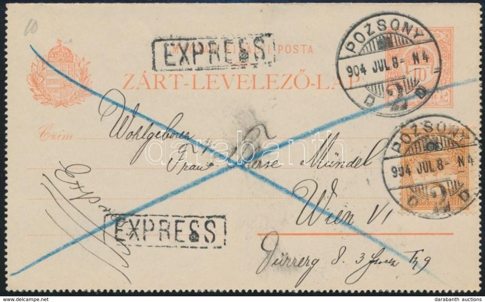 1904 Expressz Zárt Levelezőlap - Sonstige & Ohne Zuordnung
