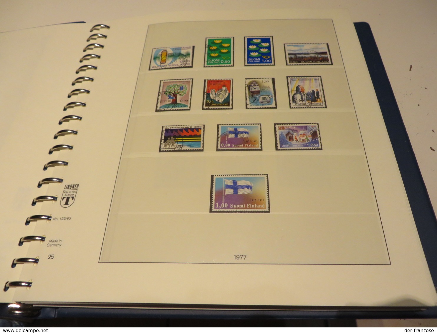 FINNLAND  1976 bis 1995  Posten  o /  MARKEN  auf  LINDNER - T - VORDRUCKTEXT  im  RINGBINDER