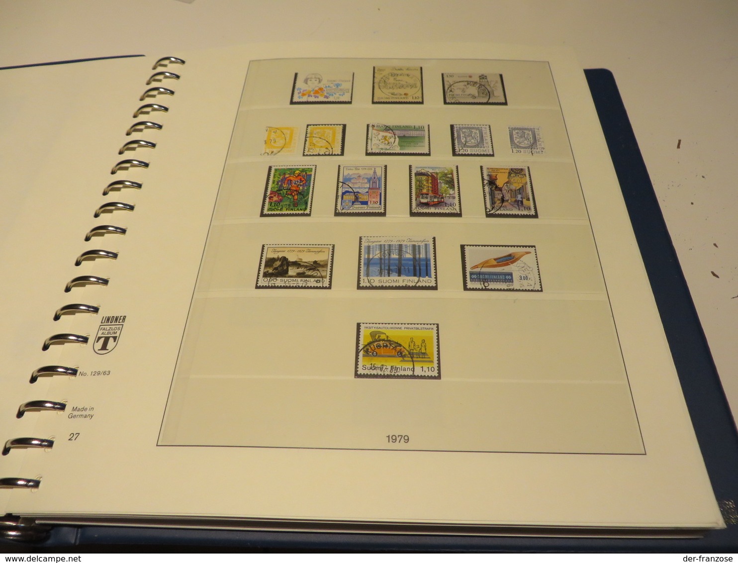 FINNLAND  1976 bis 1995  Posten  o /  MARKEN  auf  LINDNER - T - VORDRUCKTEXT  im  RINGBINDER