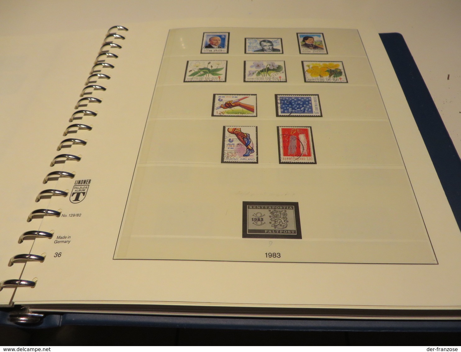 FINNLAND  1976 bis 1995  Posten  o /  MARKEN  auf  LINDNER - T - VORDRUCKTEXT  im  RINGBINDER