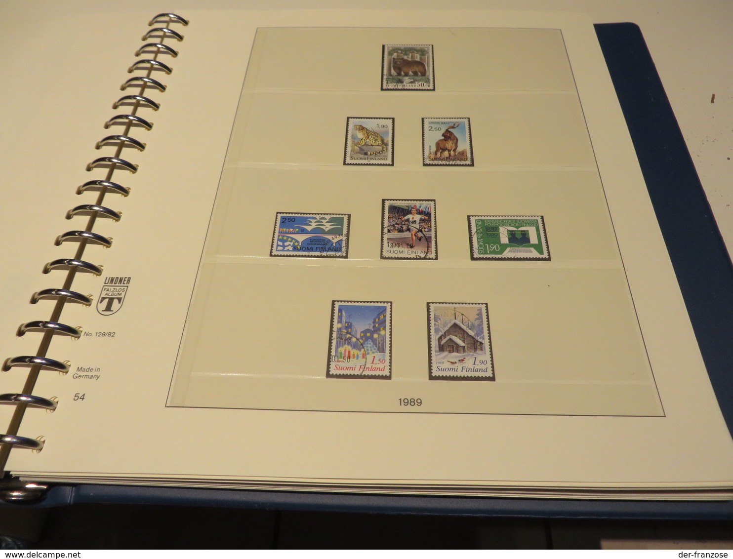 FINNLAND  1976 bis 1995  Posten  o /  MARKEN  auf  LINDNER - T - VORDRUCKTEXT  im  RINGBINDER