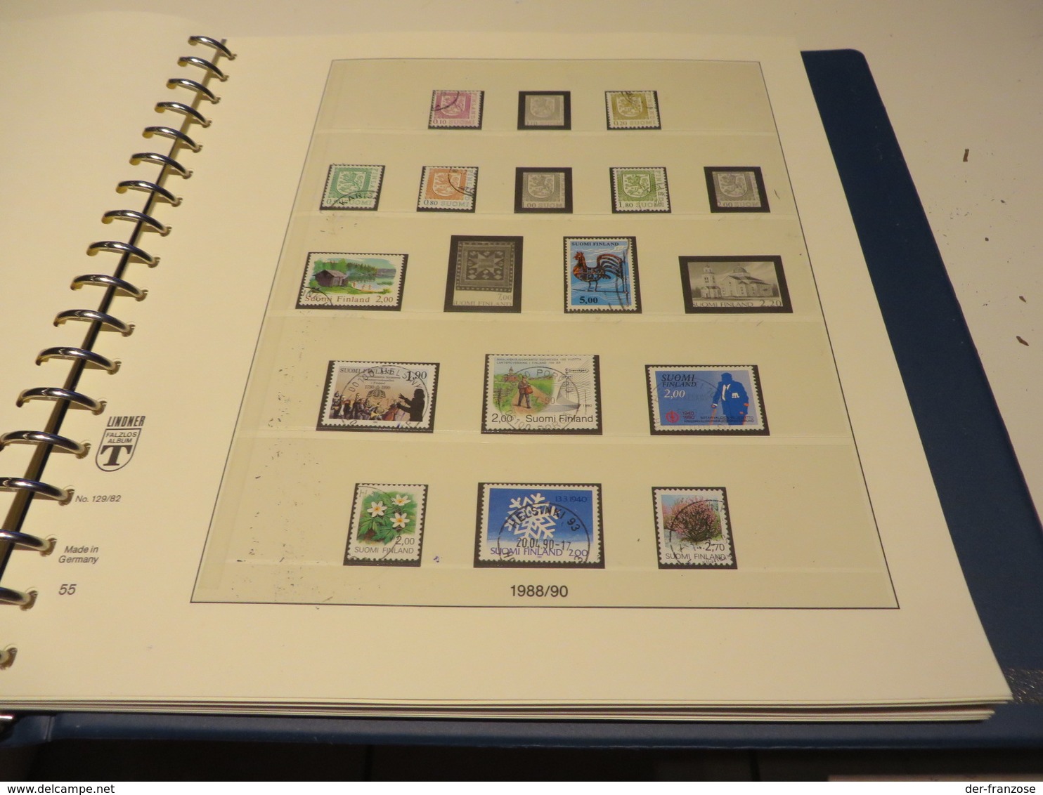 FINNLAND  1976 bis 1995  Posten  o /  MARKEN  auf  LINDNER - T - VORDRUCKTEXT  im  RINGBINDER