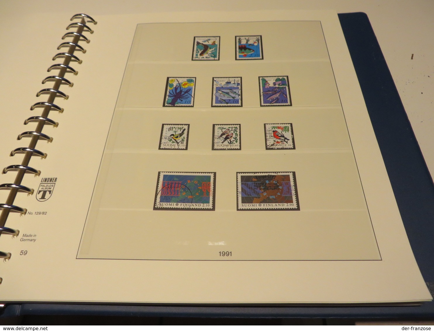 FINNLAND  1976 bis 1995  Posten  o /  MARKEN  auf  LINDNER - T - VORDRUCKTEXT  im  RINGBINDER