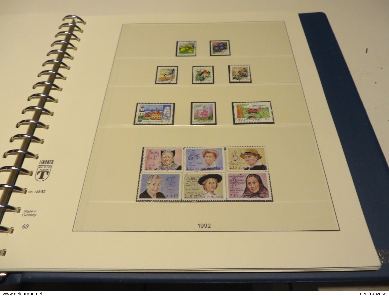 FINNLAND  1976 bis 1995  Posten  o /  MARKEN  auf  LINDNER - T - VORDRUCKTEXT  im  RINGBINDER