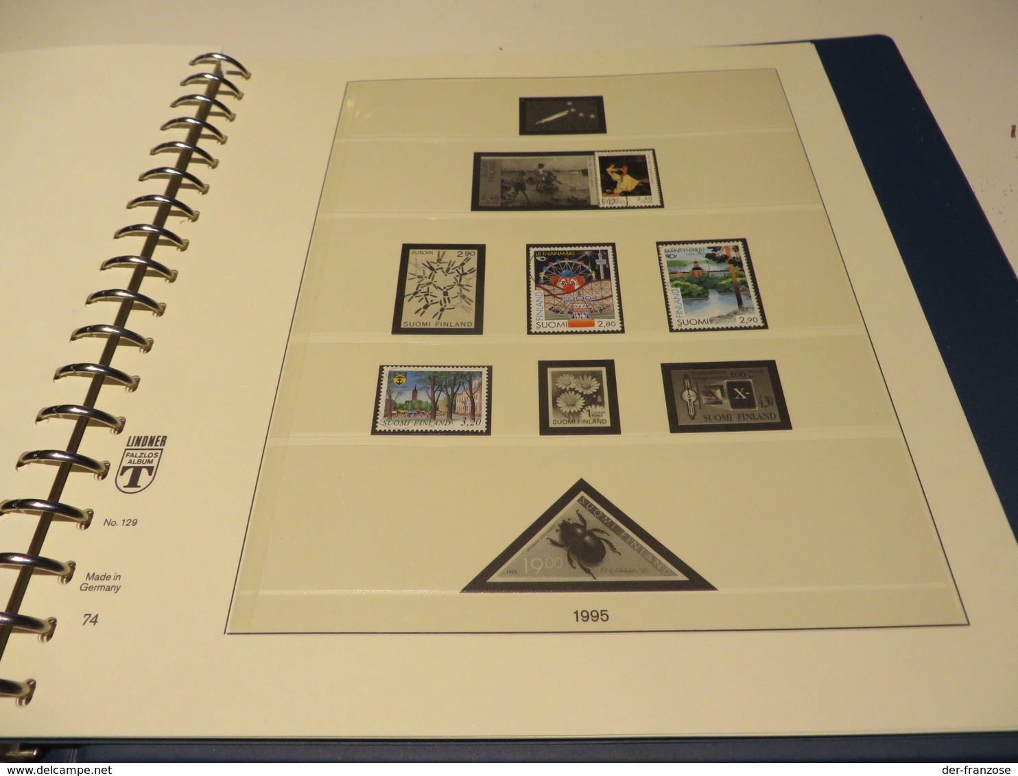 FINNLAND  1976 bis 1995  Posten  o /  MARKEN  auf  LINDNER - T - VORDRUCKTEXT  im  RINGBINDER