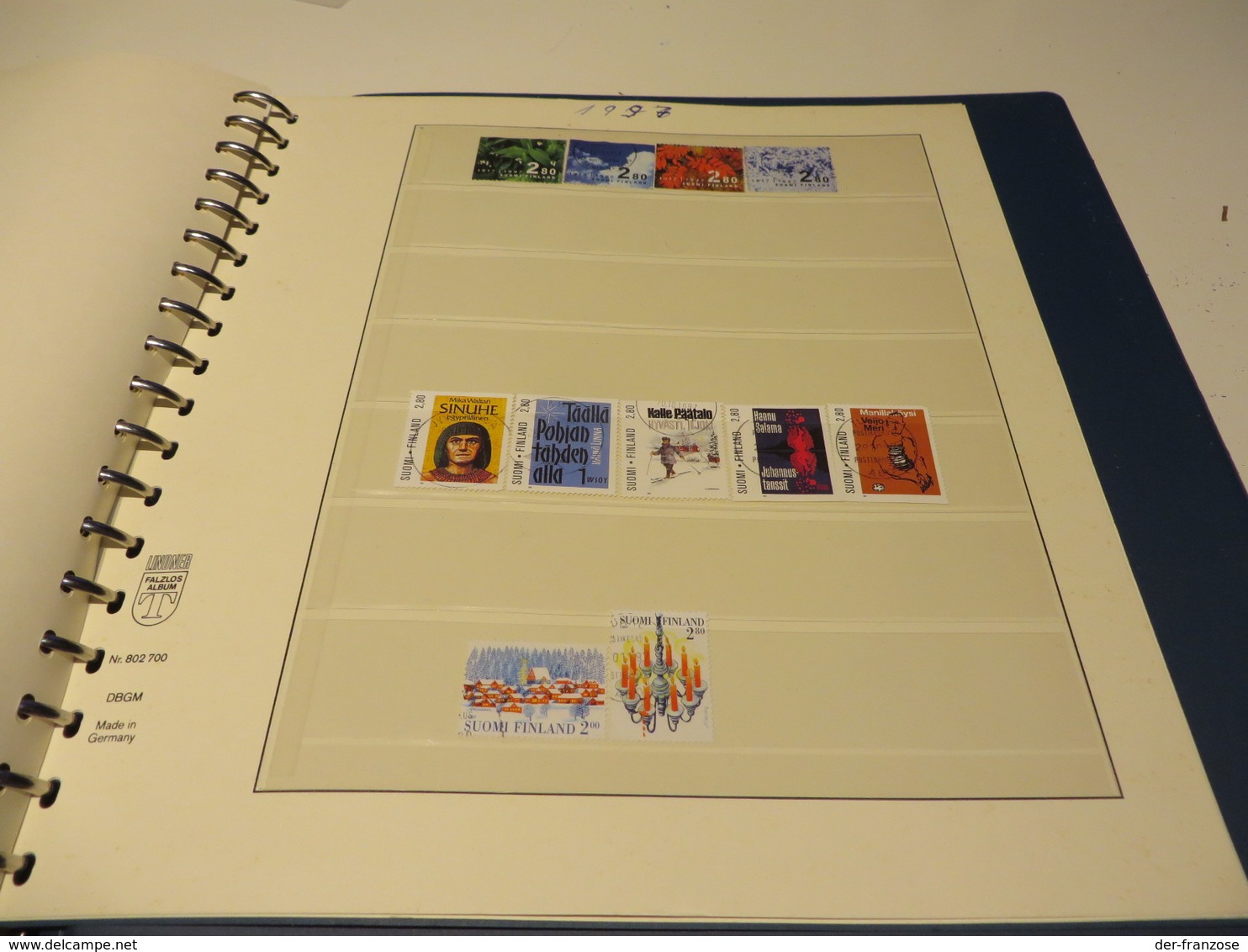 FINNLAND  1976 bis 1995  Posten  o /  MARKEN  auf  LINDNER - T - VORDRUCKTEXT  im  RINGBINDER