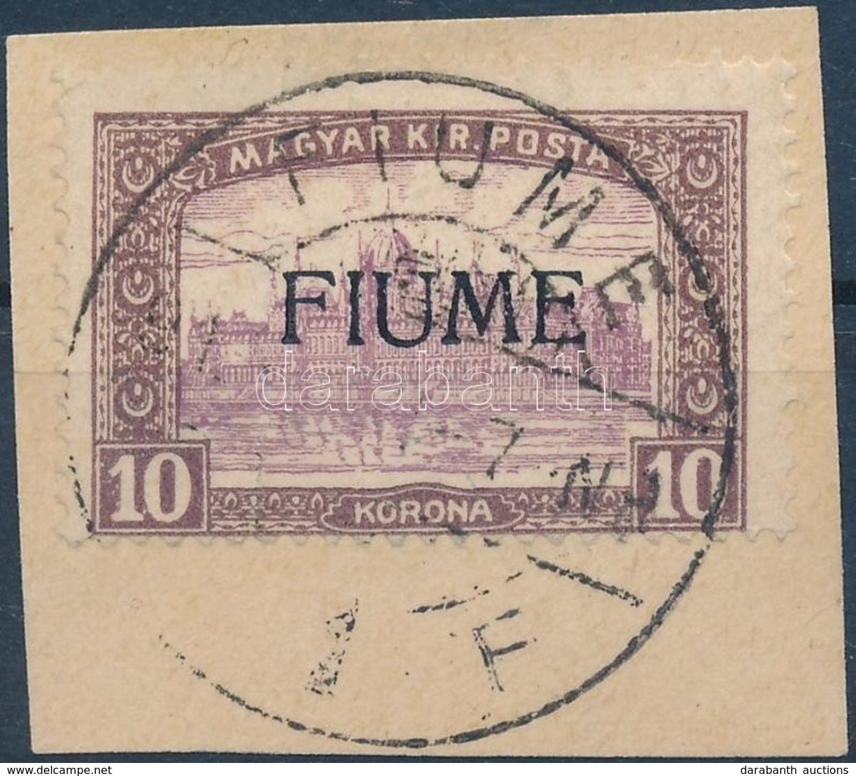 Fiume 1918 Parlament 10K Kivágáson Garancia Nélkül (min. 30.000) - Other & Unclassified