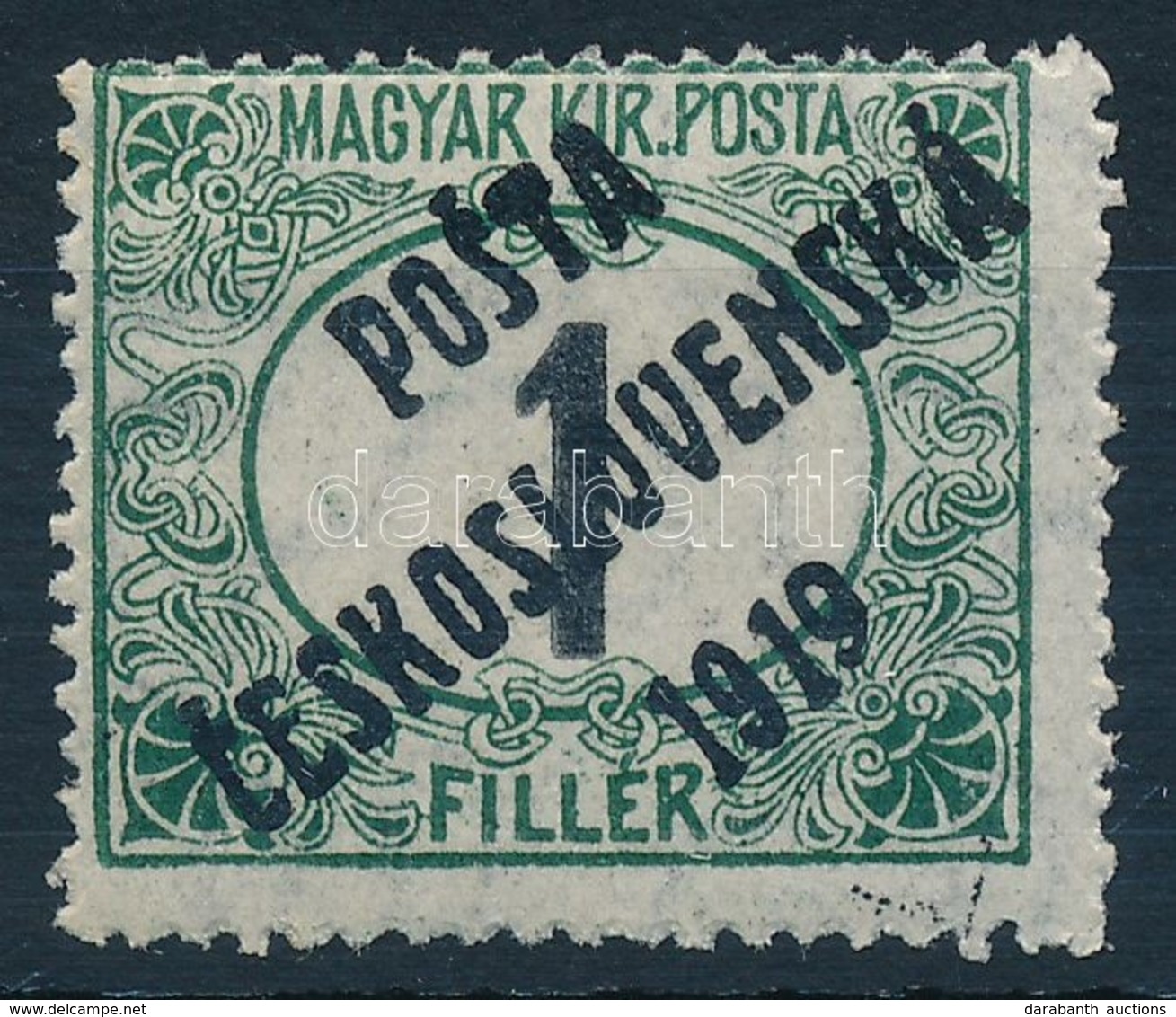 ** Posta Ceskoslovenska 1919 Feketeszámú Portó 1f Garancia Nélkül (**400.000) - Other & Unclassified