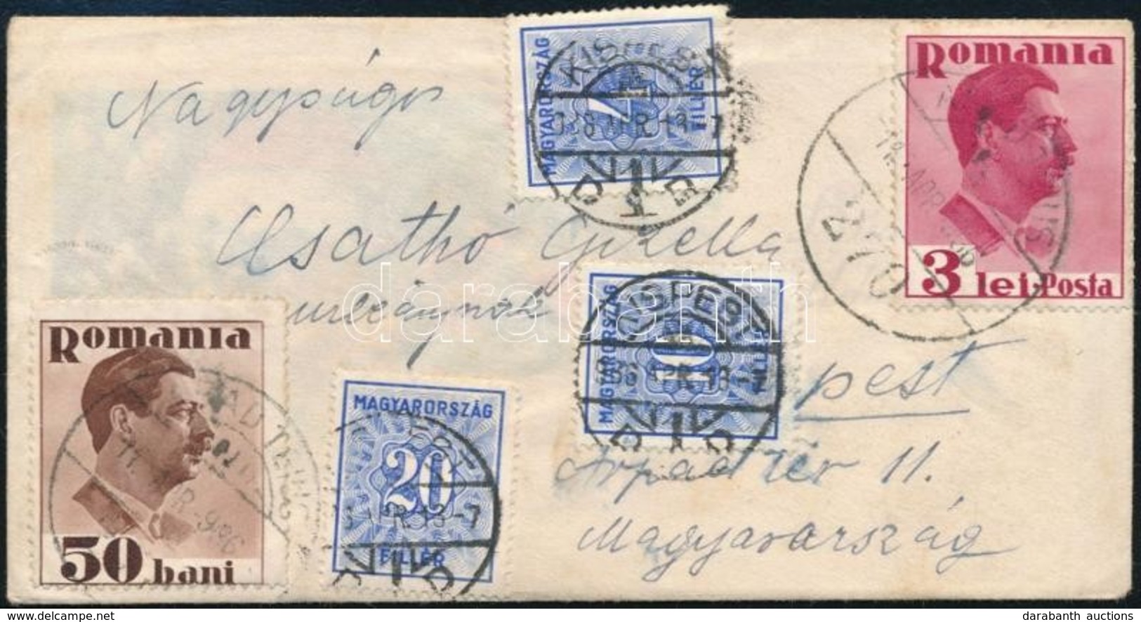 1936 Levél Romániából, Portózva - Other & Unclassified