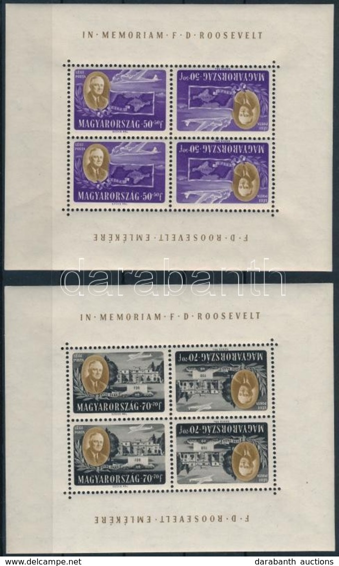 ** 1947 Roosevelt Kisívsor Fordított Képállással,  Jó Minőség Apró ívszéli Ráncokkal (130.000) - Other & Unclassified