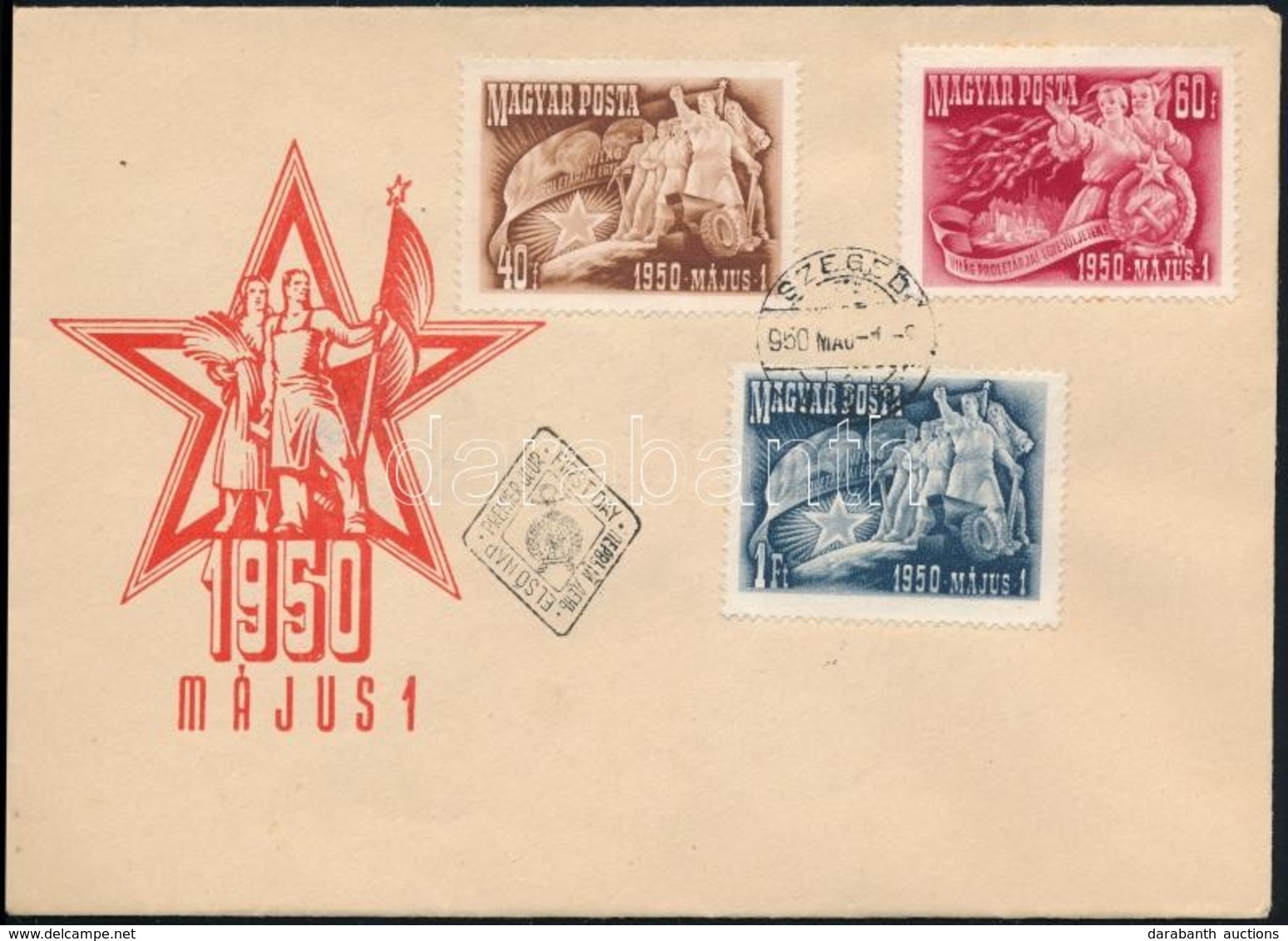 1950 Május 1. (I.) Sor FDC-n - Other & Unclassified