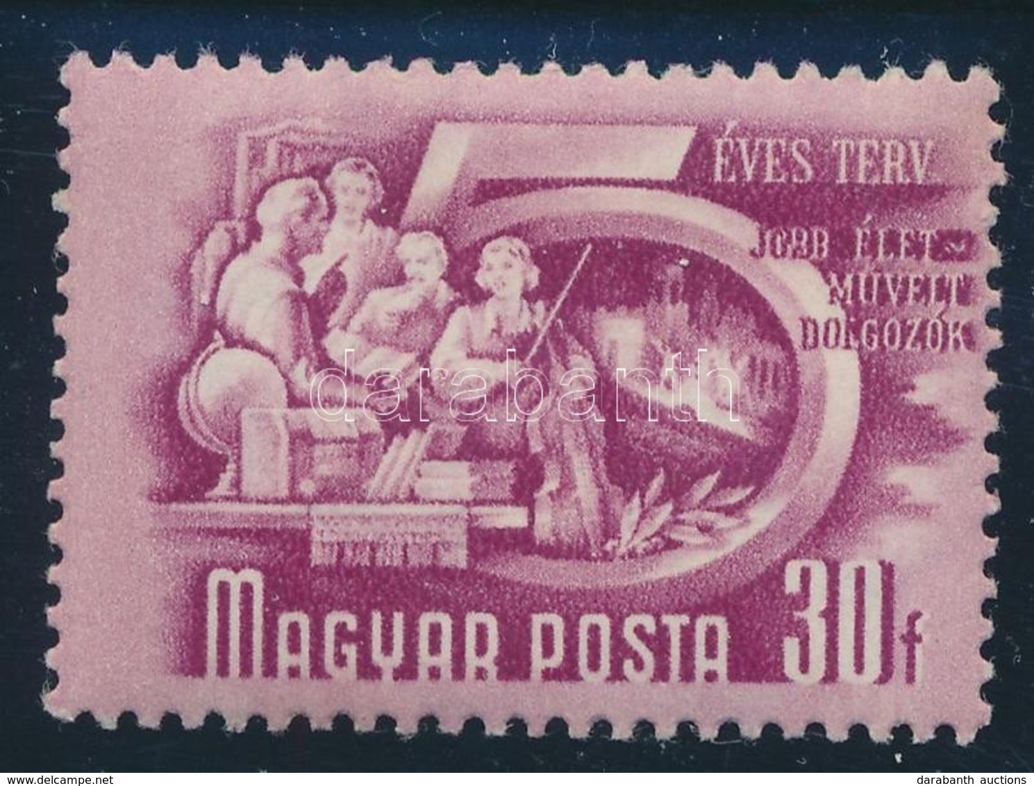 ** 1951/53 Ötéves Terv (II.) Erősen Elfogazott Bélyeg - Sonstige & Ohne Zuordnung