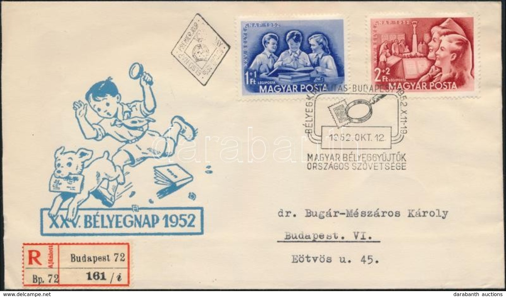 1952 Bélyegnap Ajánlott FDC - Other & Unclassified