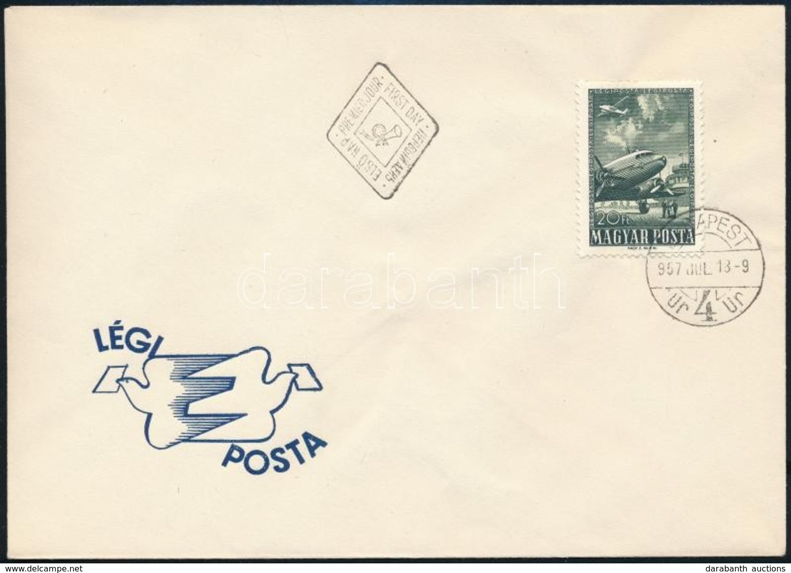 1957 Az 1950. Repülő (V.) Záróértéke FDC-n - Other & Unclassified