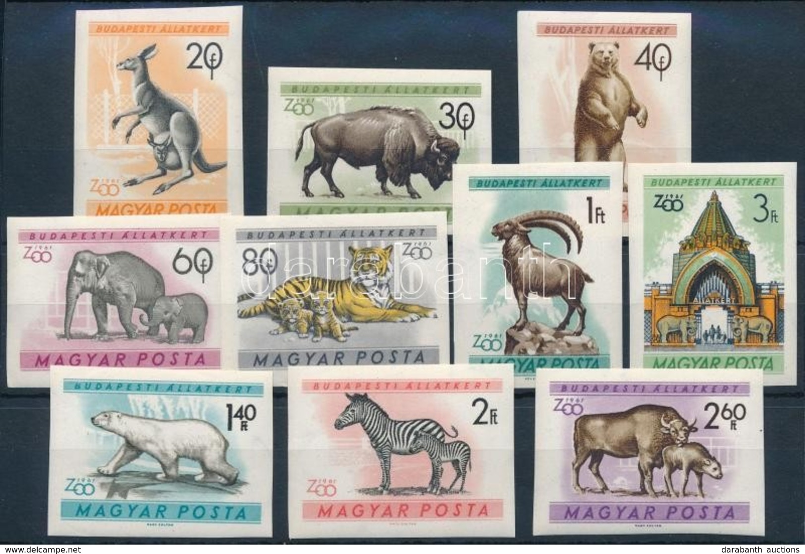 ** 1961 Budapesti állatkert (I.) Vágott Sor (10.000) - Other & Unclassified