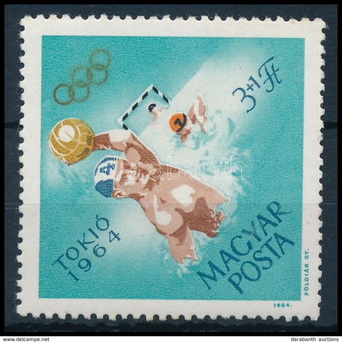 ** 1964 Tokioi Olimpia 3Ft Az Arany Karikák Gépszínátnyomatával - Other & Unclassified