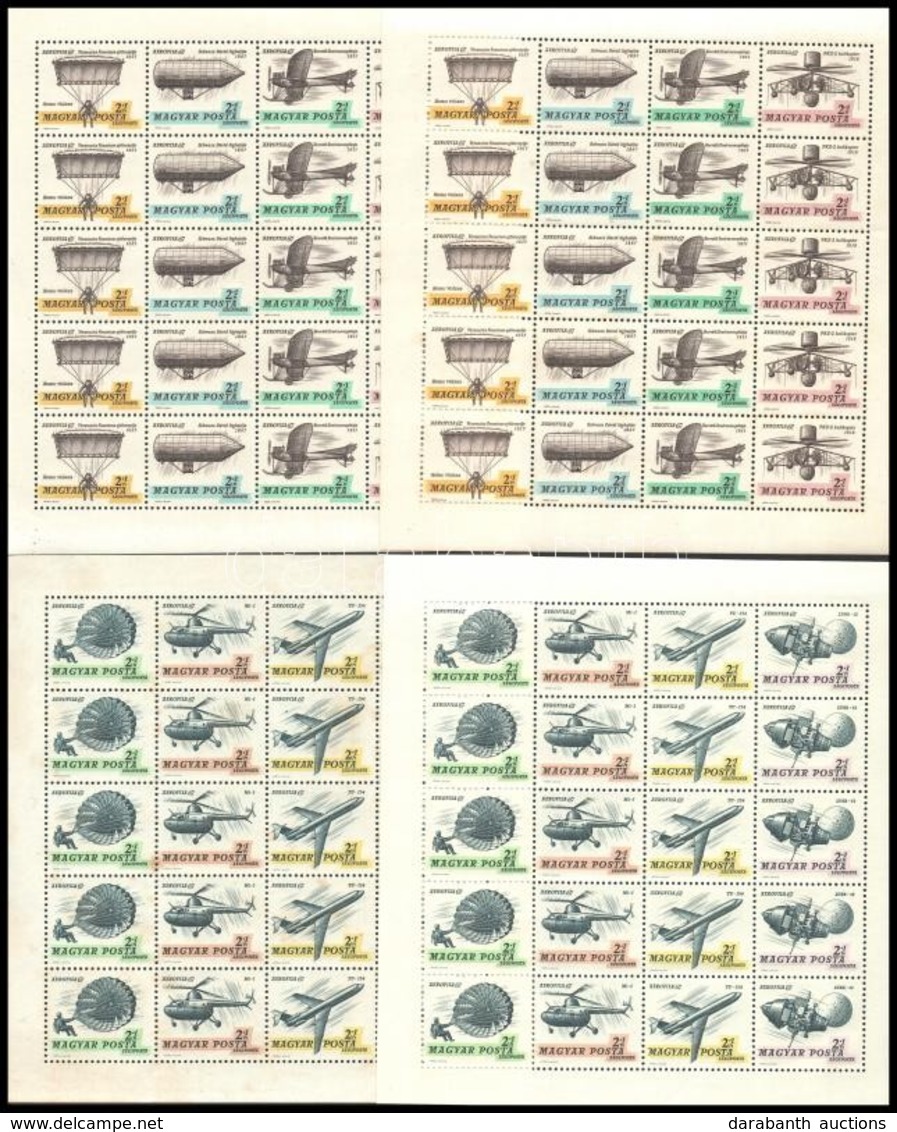 ** 1967 Aerofila I-II 4 Db Kisív (2 Kisív Rozsdafoltos) - Other & Unclassified