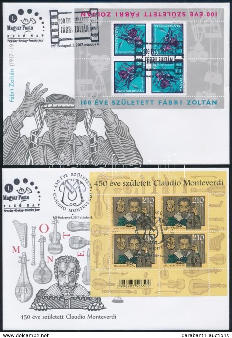 2017 3 Klf FDC (Névérték 2.660) - Sonstige & Ohne Zuordnung