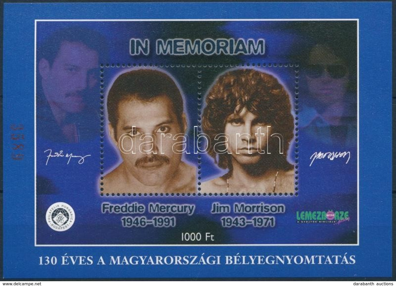 ** 2001 In Memoriam Freddie Mercury - Jim Morrison - Other & Unclassified