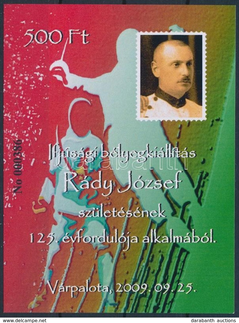 ** 2009 Ifjúsági Bélyegkiállítás Rády József Emlékív - Other & Unclassified